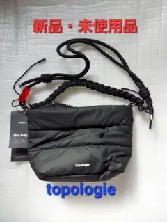 ダ*イ様 ★新品・未使用★topologie ブラック ショルダーバッグ★ブラッ