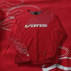old VANS スウェット クルーネック 薄手 両面 アームロゴ 90s