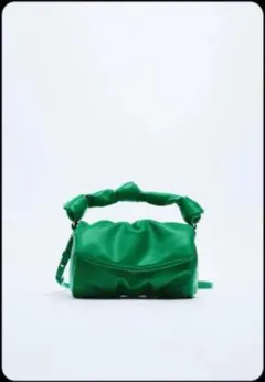 *:・'°☆ ZARA ショルダーバッグ ハンドバッグ グリーン 緑 ☆＊。