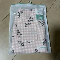 GU baby チェック柄リボンパンツ 90 サマナルパンツ