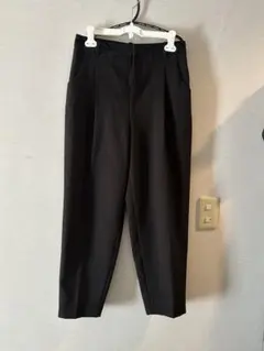 XS ZARA ラップデザイン ハイウエストパンツ ブラック