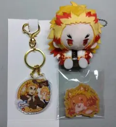 鬼滅の刃／マスコット＆アニマルクッキーバッジ＆アクリルチャームセット　煉獄杏寿郎