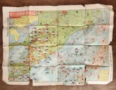 名古屋汎太平洋平和博覧会案内図　昭和十二年　古書　古文書　古地図　鳥瞰図 名古屋汎太平洋平和博覧会案内図 昭和十二年 古書 古文書 古地図