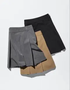 UNIQLO ユニクロ プリーツスコート ブラック