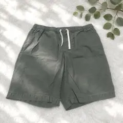 T【無印良品】ショートパンツ ハーフパンツ L カーキ 綿100％ メンズのサムネイル