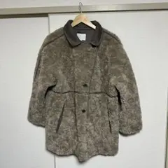 【値下げ】H&M グレー ボアジャケット ラウンドカラー