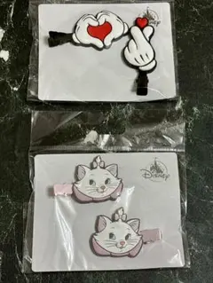 【新品未開封】ディズニーストア　ヘアクリップ　マリーちゃん　ミッキーミニー