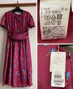 新品！未着用品！タグ付き！極美品★エージーバイアクアガール　花柄鮮やかワンピースのサムネイル