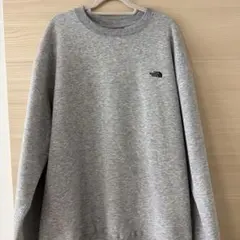 ノースフェイス　スモールロゴヘザー スウェット　メンズL　グレー