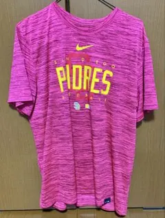 ナイキ NIKE サンディエゴ パドレス Tシャツ L ピンクxイエロー