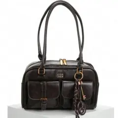 【SHEIN】ダークブラウン ハンドバッグ フロントポケット付き