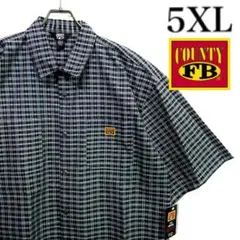 90' s 〜00' s 5XL 新品FB COUNTY 半袖チェックシャツのサムネイル