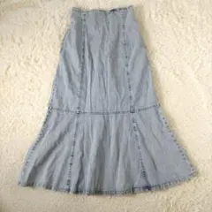 Wcloset　ダブルクローゼット　ソフトデニムマーメイドスカート　ロング　F