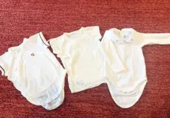 Jacadi ファミリア　襟付き　ボディスーツ3枚セット
