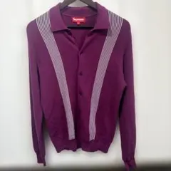 Supreme 12SS Cardigan Sweater ストライプ S 紫のサムネイル