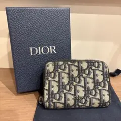 美品 DIOR ディオール オブリーク コインケース 名刺 カードケース ジップ