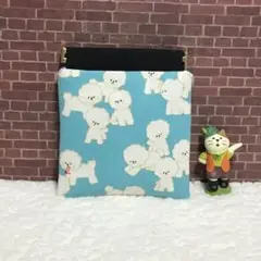 ふわふわビションフリーゼさん♪ハンドメイド＊バネポーチ☆ミニポーチ♪お守りポーチ