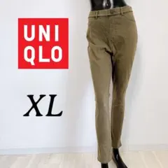 [UNIQLO]ヒートテック スキニー レギンス ストレッチパンツ カーキ XL