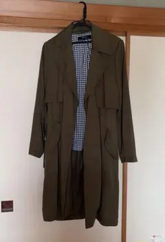 【新品未使用】ZARA BASIC ロングコート　ザラ　カーキ　スプリングコート