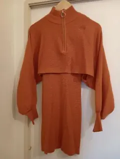 3way タイト ノースリーブワンピース　ショート丈トップス