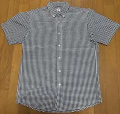 ギンガムチェック 半袖シャツ Mサイズ　ユニクロ　形状記憶