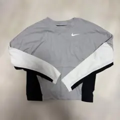 Nike クロップドトップス グレー/ブラック