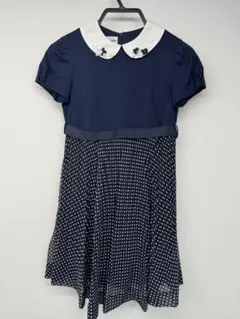 familiar ワンピース 120 ネイビー/ホワイト
