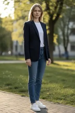 美品バーバリー テーラードジャケット ブレザー 1つボタン ネイビー 紺ブレ