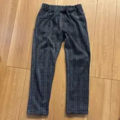 グレー系チェック柄ストレートパンツ