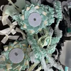 痛ロゼット　緑　黒