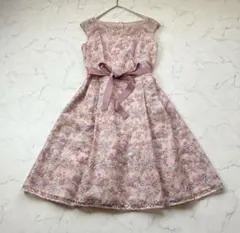 TOCCA トッカ 6サイズ　総刺繍 ワンピース 花柄 リボン Aライン