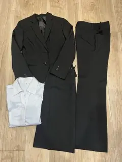 リクルートスーツ 4点セット 9号 黒 ジャケット パンツ スカート 冠婚葬祭