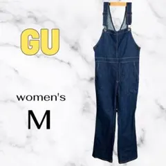 美品✨【GU】デニムスリムサロペットパンツNT+E オーバーオール　伸縮性　M