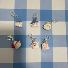 ハンドメイド　ミニチャーム　おばけ6点セット