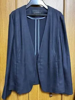 ユナイテッドアローズ　グリーンレーベル　ノーカラージャケット ネイビー 38