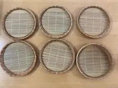竹製 ざる・すのこ 6枚セット 蕎麦 器 皿