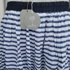 Lee × ニコアンド【新品タグ付￥6490税込】ボーダー紺白スカートFのサムネイル