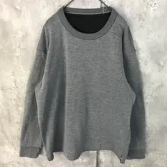 UNIQLO(XL)トレーナー/グレー/ポリエステル/シンプル/ゆったり