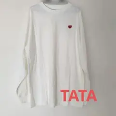 アミ 長袖Tシャツ 赤ハート刺繍 ホワイト - メルカリ