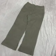 UNIQLO ユニクロ ワイドリブ スリットストレートパンツ ワイドパンツ M