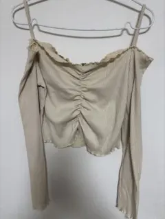 Dazy ベージュ ストライプ 長袖 トップス XL