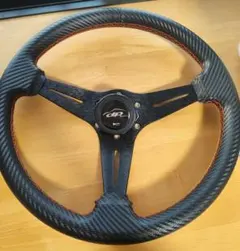 raid レイド レザーステアリング ハンドル 36φ当時物 旧車 ホーン付