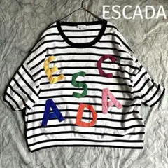 【極美品 希少】Y2K ESCADA SPORT 立体ロゴワッペン ボーダーTのサムネイル