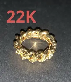 22k ゴールドクロス　リング　 16号