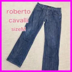 roberto cavalli ロベルトカヴァリ 総柄デニムテーパードパンツ　M roberto cavalli ロベルトカヴァリ 総柄デニムテーパードパンツ