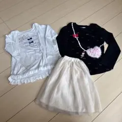 Miki House 130サイズ 長袖Tシャツとスカートセット