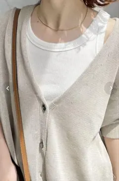 Spick&Span スピック&スパン　甘撚テレコアメスリタンクのサムネイル