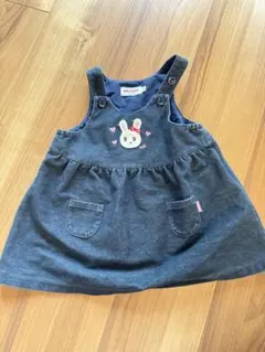 【人気ブランド】ミキハウス　ジャンバースカート♡70−80cm