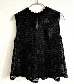 クリアランス♡美品❤︎黒レース　Aラインノースリーブ