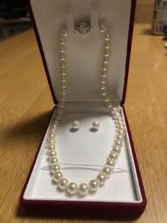 値下げ！フェイクパール ネックレス ピアス セット